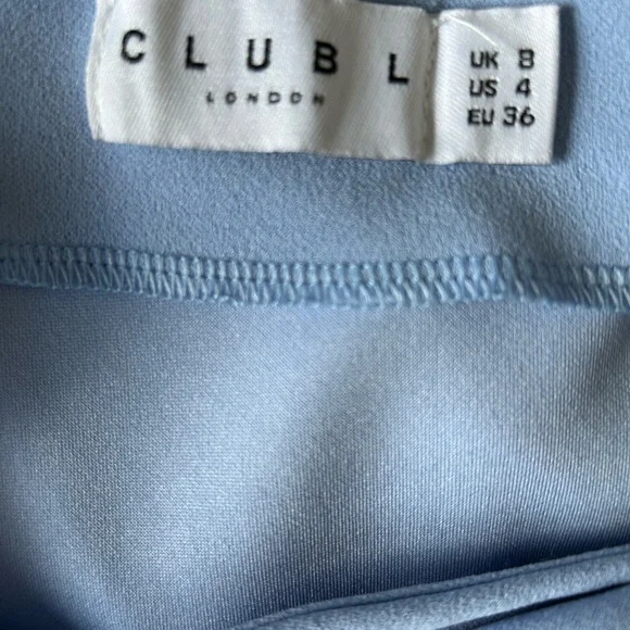 Club L London One Shoulder Light Blue Maternity Dress - Picture 5 of 5